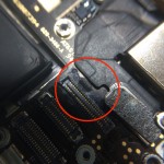 iPhone６水没修理基板損傷画像